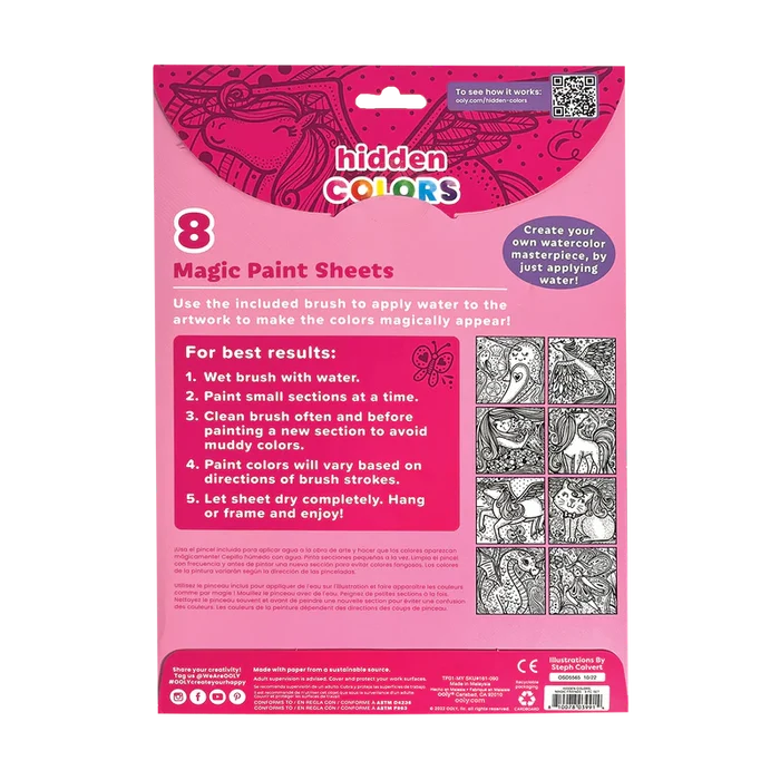 Ooly Hidden Colors Magic Paint Sheets Magic Friends