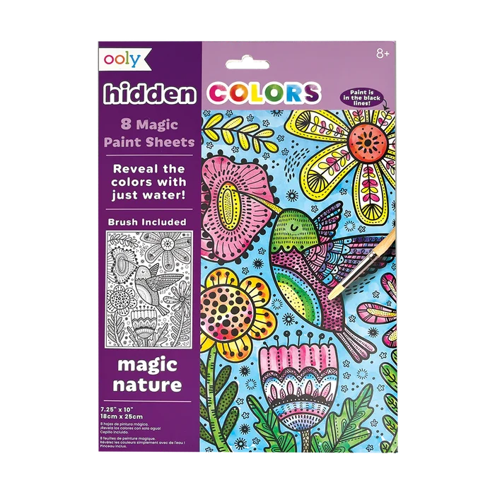 Ooly Hidden Colors Magic Paint Sheets Magic Nature