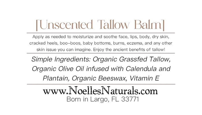 Organic Tallow Balm  [Unscented]