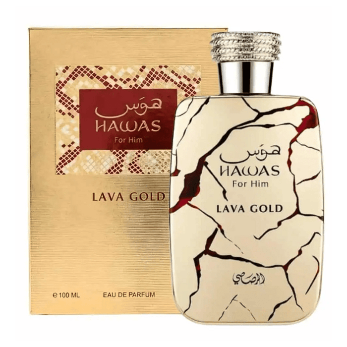 Perfume Rasasi Hawas for Him Lava Gold Eau de Parfum 100ml Hombre - Perfumes Bogotá