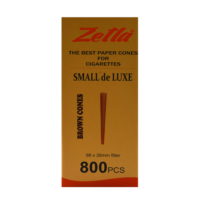 Pre Rolled Cones Zetla Brown Small De Luxe (800 Pcs) - Zetla