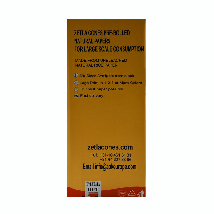 Pre Rolled Cones Zetla Brown Small De Luxe (800 Pcs) - Zetla