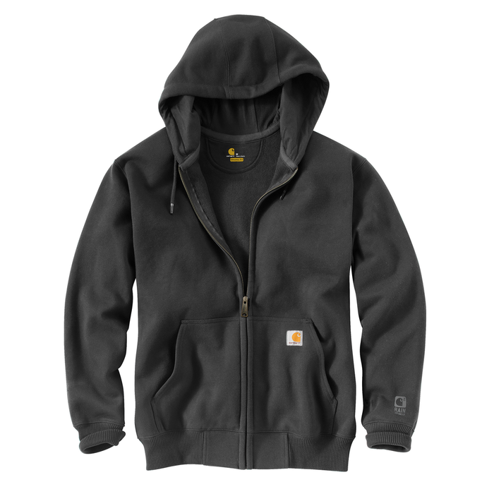 RAIN DEFENDER PAXTON HEAVYWEIGHT HOODED ZIP FRONT SWEATSHIRT - 026-Carbon Heather | Carhartt 100614