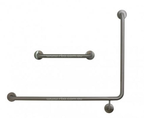 RBA Toilet Grab Rail Set 90 Degree and 450mm Straight