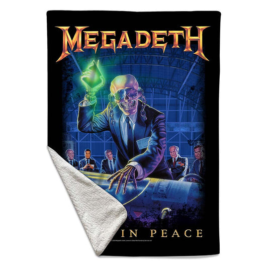 Rocksax Megadeth Sherpa Fleece Blanket - Rust in Peace