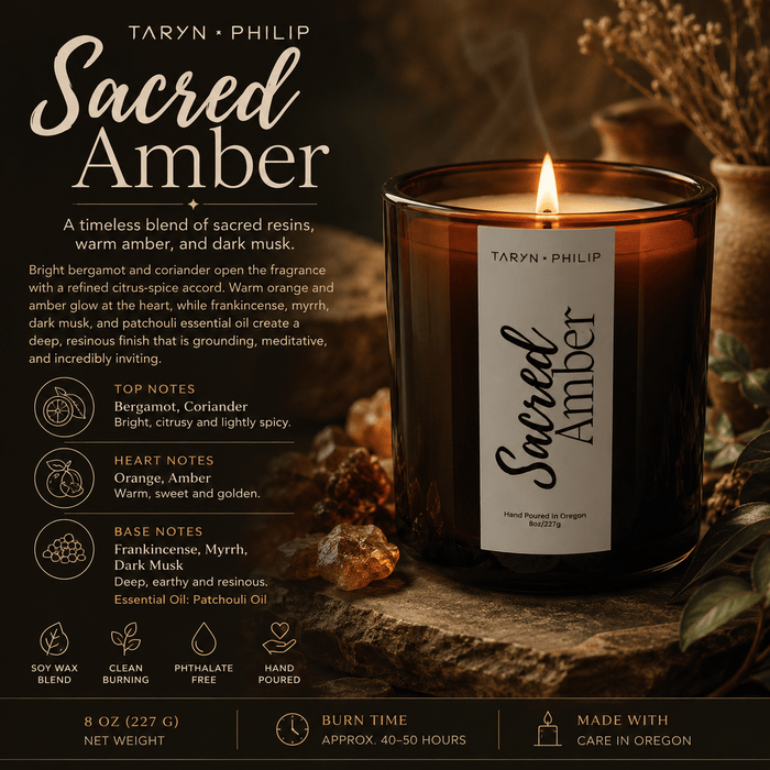 Sacred Amber 8 oz Luxury Soy Candle
