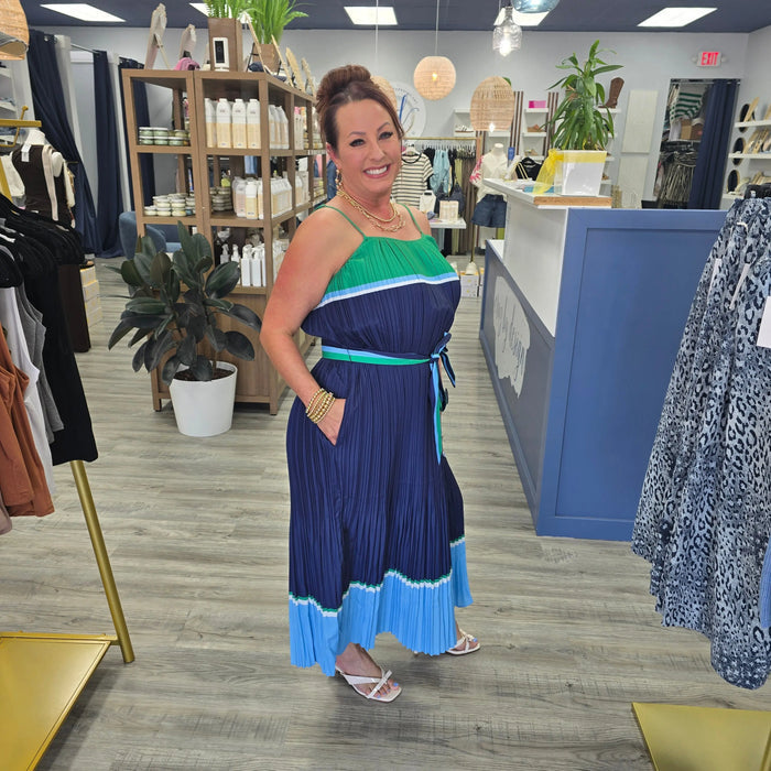 Blue Green dress current air