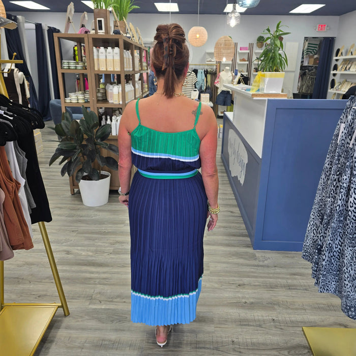 Blue Green dress current air