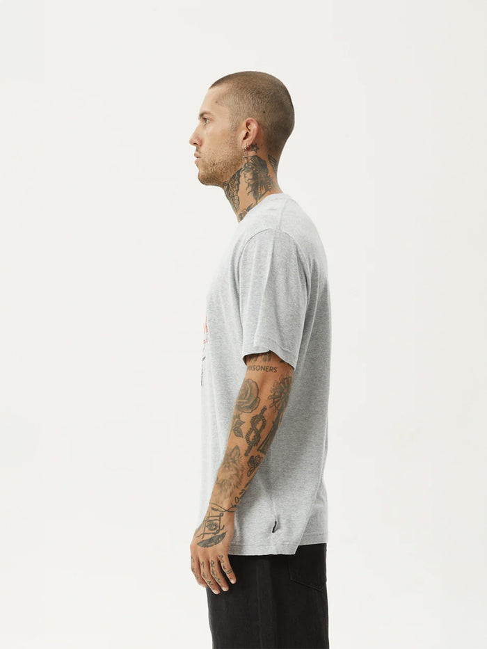 Screwed - Hemp Retro Fit Tee | Shadow Grey Marle-Image 3
