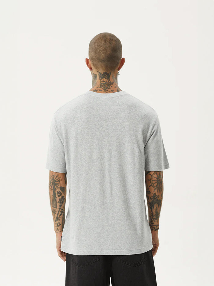 Screwed - Hemp Retro Fit Tee | Shadow Grey Marle-Image 4