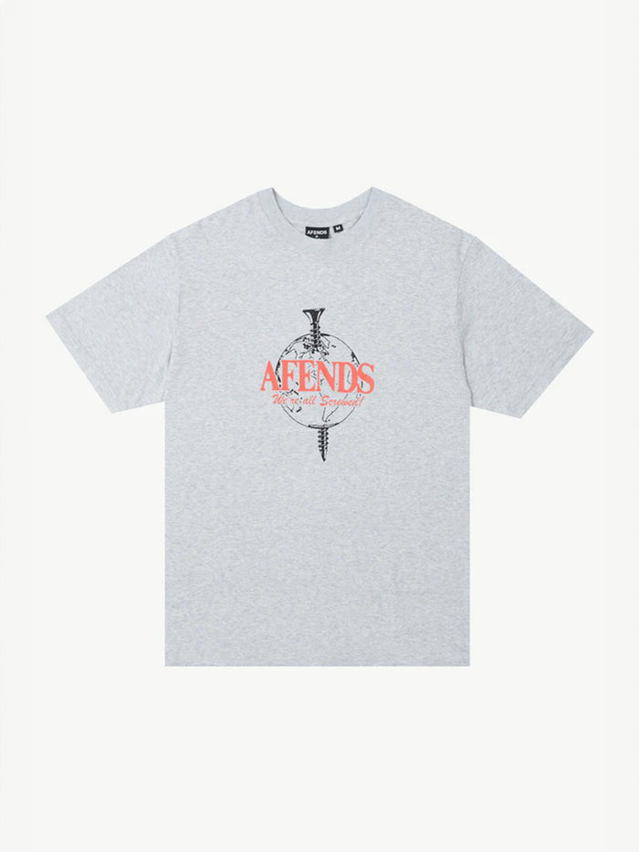 Screwed - Hemp Retro Fit Tee | Shadow Grey Marle-Image 5
