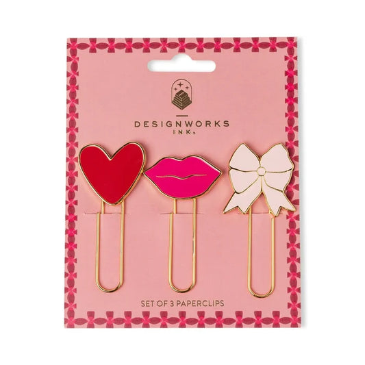 Set of 3 Paperclips - Love
