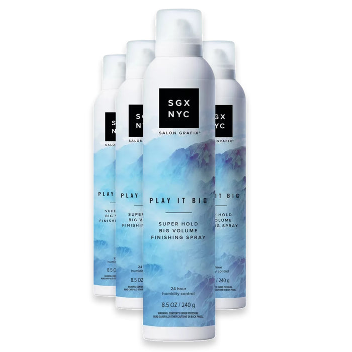 SGX NYC Play It Big Volumizing Finishing Hair Spray, Super Hold, 8.5 oz - 4 Pack