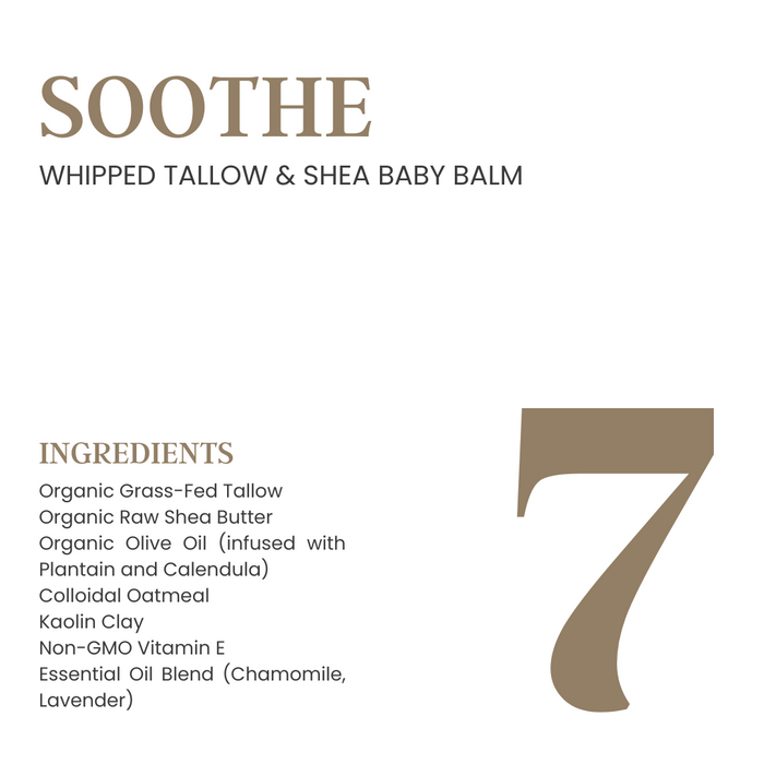 Soothe Whipped Tallow & Shea Butter Baby Balm [Lavender + Chamomile]