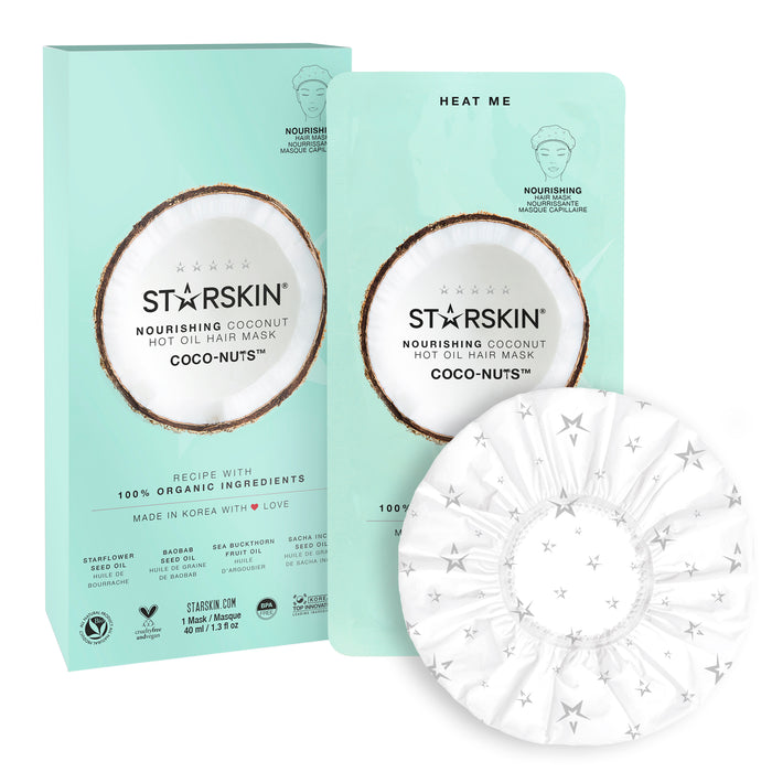 STARSKIN Coco-Nuts Nourishing Hot Oil Hair Mask for deep conditioning and soft, shiny hair.