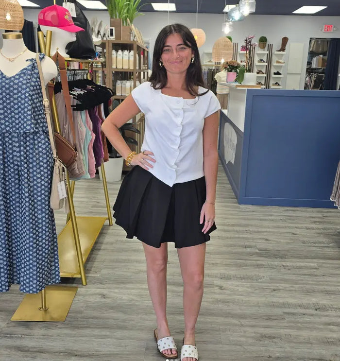 Sutton Ruched Button Top Staccato