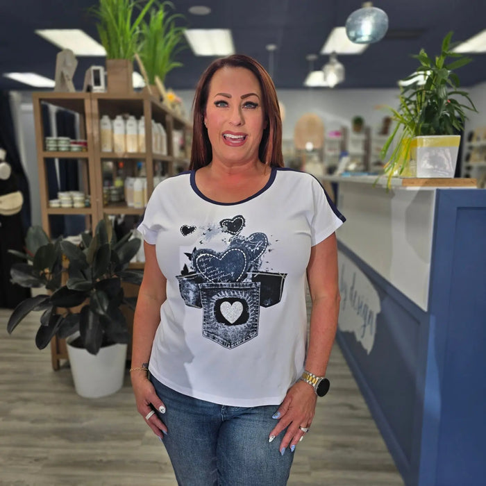 Denim Heart TShirt Coco Y Club