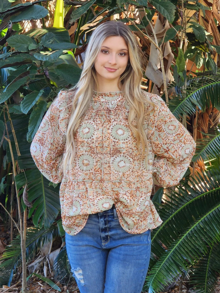 Mix Media Flowy Shirt Jodifl