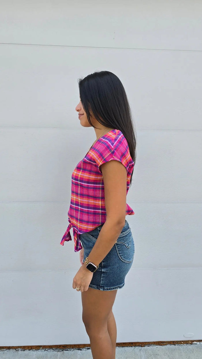 The Lila Tie Front Top Tribal
