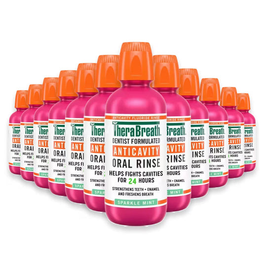 TheraBreath Healthy Smile Sparkle Rinse 16 oz – 12 Pack