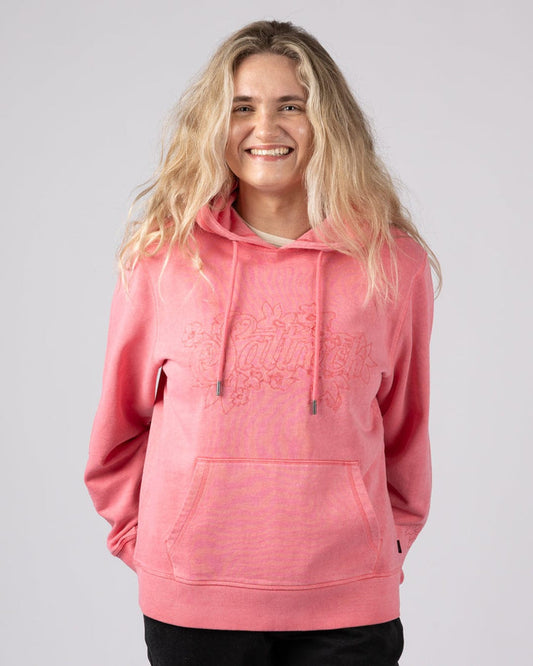 Trader Tonal Womens Pop Hoodie in Bright Pink