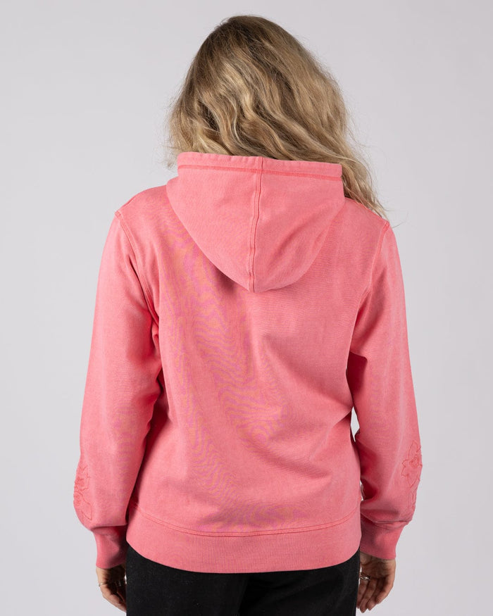 Trader Tonal Womens Pop Hoodie in Bright Pink