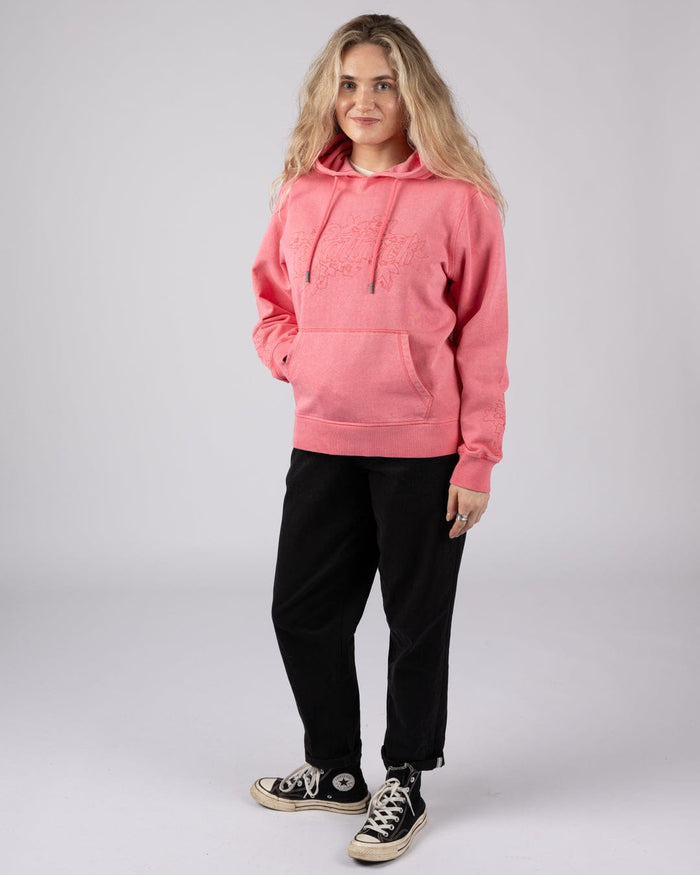 Trader Tonal Womens Pop Hoodie in Bright Pink