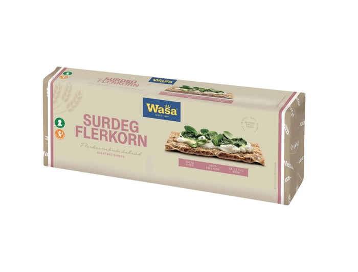 Wasa Knäckebröd Surdeg Flerkorn 550g (19.40 oz) – Authentic Swedish Multigrain Sourdough Crispbread
