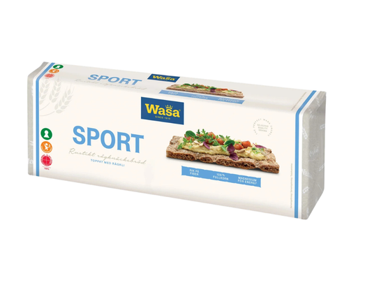 Wasa Sport Crispbread 550g (19.40 oz) – Authentic Swedish Whole Grain Rye Crispbread