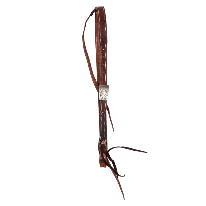 Wildfire Saddlery | 1" Headstall Slip Ear Chocolate Harness with Cowboy Knots & Custom Buckles