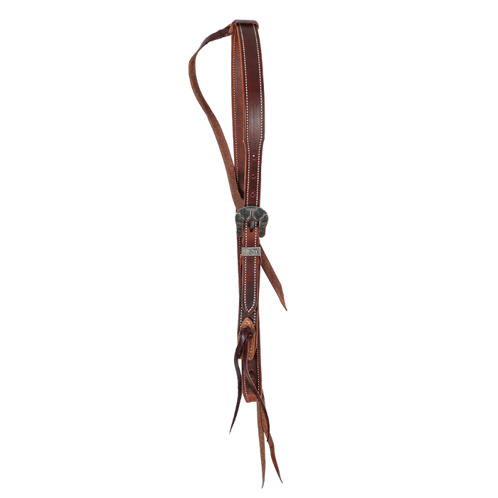 Wildfire Saddlery | 1" Headstall Slip Ear Chocolate Harness with Cowboy Knots & Custom Buckles