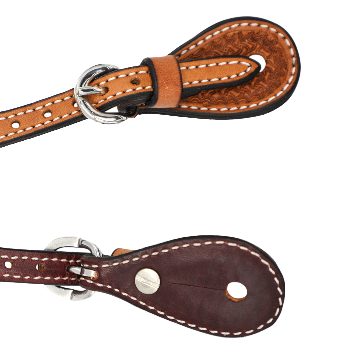 Wildfire Saddlery | Spur Straps Cowboy Mens Golden Spider Stamp