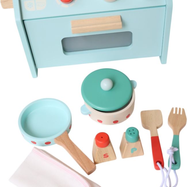 Wooden Kitchen Set - Close Up On Accessories