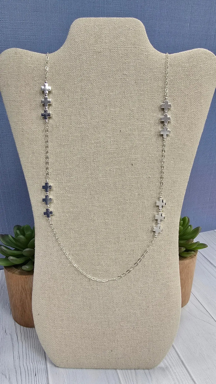 Water Resistant Cross & Chain 32" Necklace What's Hot