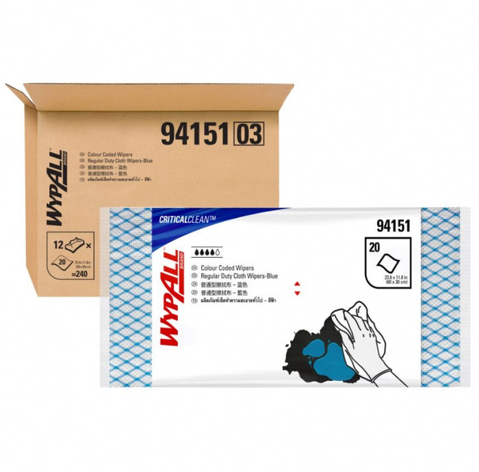 Wypall CriticalClean Regular Duty Cloth Wipers