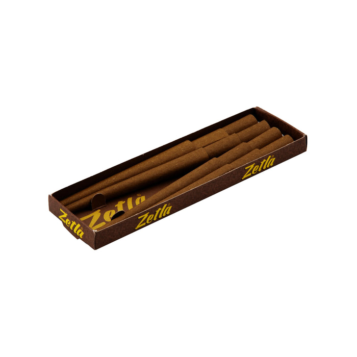 Zetla Pre Rolled Cones Hemp Wraps Brown Natural King Size Deluxe (12 Pcs)