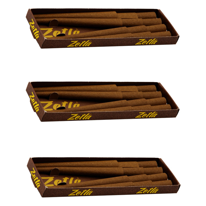Zetla Pre Rolled Cones Hemp Wraps Brown Natural King Size Deluxe (12 Pcs)