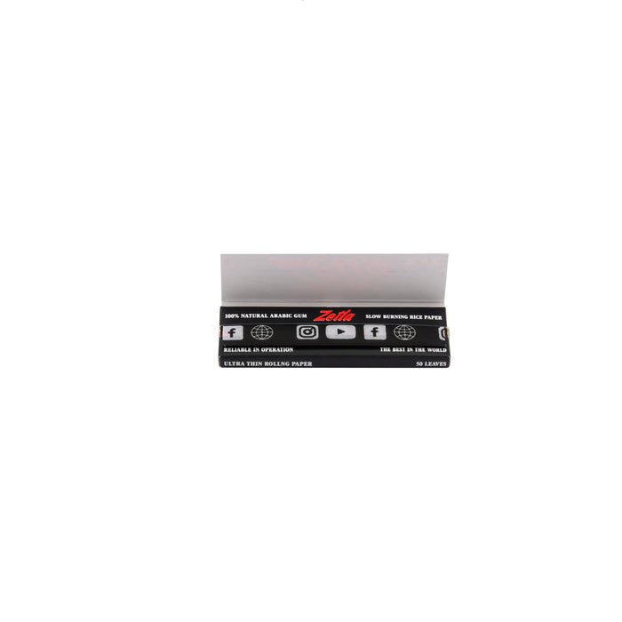 Zetla Rolling Paper Black Small (50 Packs) - Zetla