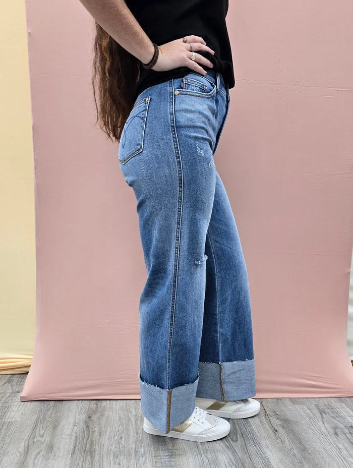 Zoey Cuff Wide Leg Judy Blue